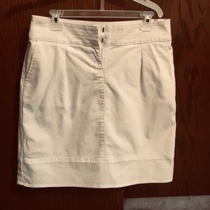 White Talbots jean skirt